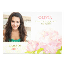 Classe d'obtention du diplôme rose de photo de fil invitations