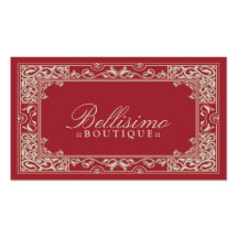 Classic Vignette Business Card Design (red)