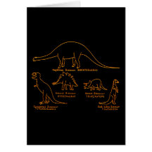 Classification de dinosaure cartes de vœux