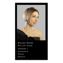Classique Bob de carte de styliste en coiffure de  Cartes De Visite Professionnelles
