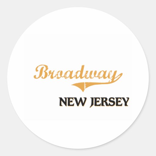 Classique de New Jersey de Broadway Autocollants Ronds