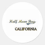 Classique de ville de Half Moon Bay la Californie Autocollants Ronds