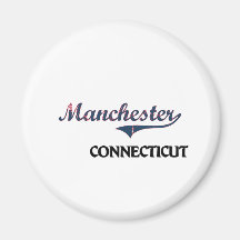 Classique de ville de Manchester le Connecticut Magnets Pour Réfrigérateur