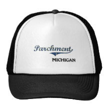 Classique de ville du Michigan de parchemin Casquette