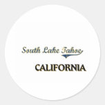 Classique du sud de ville du lac Tahoe la Californ Autocollant Rond