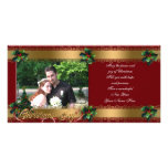 Classique élégant d'or de carte photo de Noël Photocarte Customisée