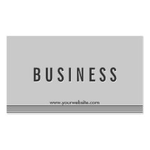 Classy Grey Stripes OB/GYN Business Card