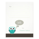 Claude la petite carte de note plate du hibou (ray bristols