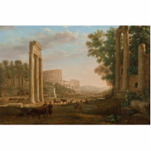 Claude Lorrain - ruines du forum romain Découpage En Acrylique