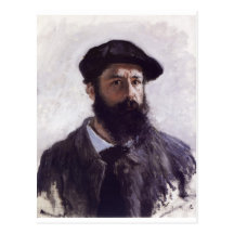 Claude Monet - autoportrait dans le béret 1886 Carte Postale
