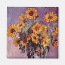 Claude Monet - bouquet des tournesols Aimants Pour Réfrigérateur