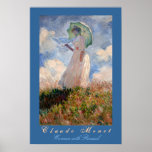 Claude Monet : Femme avec le parasol Affiches