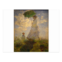 Claude Monet : Femme avec un parasol, 1875 Cartes Postales