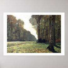 Claude Monet - La Route du Bas-Breau Affiche