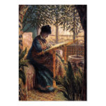 Claude Monet : Madame Monet Embroidering Carte De Visite