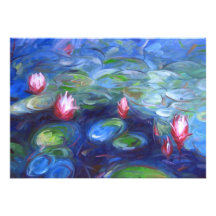 Claude Monet : Nénuphars 2 Invitations Personnalisées