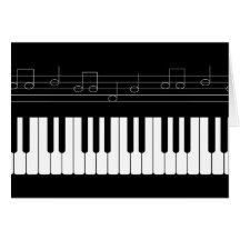 Clavier de piano cartes de vœux
