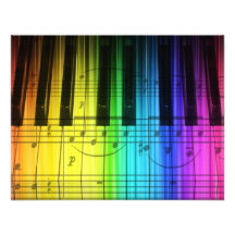 Clavier de piano et invitation de notes de musique