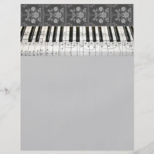 Clavier de piano floral prospectus en couleur