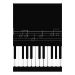 Clavier de piano invitations personnalisables