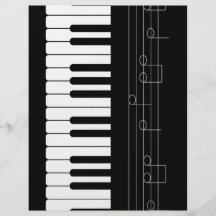 Clavier de piano prospectus en couleur