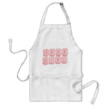 Clavier de rose de fille de geek tabliers