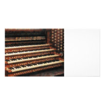 Clavier d'organe cartes de vœux avec photo