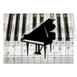 Clavier et notes de piano à queue cartes