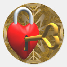 Clé à mon coeur autocollants