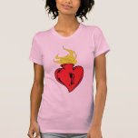 Clé à mon coeur - coeur sur le feu t-shirts