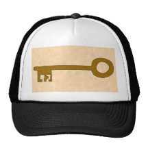 Clé. Clé de Brown sur l'effet de parchemin Casquette