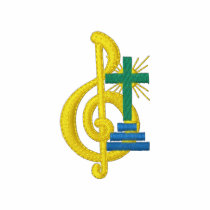 Clef triple et croix polos brodés