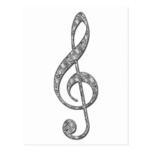Clef triple métallique carte postale