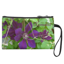 Clématite bleue magenta sac à main avec poignée
