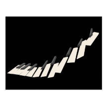 Clés de flottement de piano cartes postales