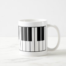 Clés de piano tasses à café