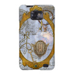 Clés et montre de Steampunk avec des ailes Étui Samsung Galaxy SII