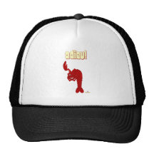 Clignant de l'oeil le homard rouge adieu casquettes de camionneur