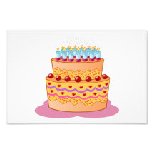 Clipart de gâteau d'anniversaire photos d’art