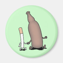 Clope-n-Bière Magnets Pour Réfrigérateur