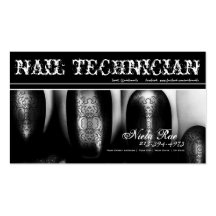 Clouez le carte de visite de technicien/artiste/ma