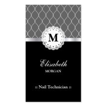 Clouez le motif noir élégant de dentelle de techni carte de visite