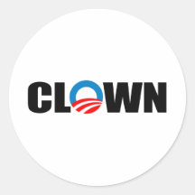 CLOWN AUTOCOLLANTS RONDS
