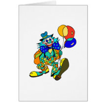 Clown avec des ballons cartes