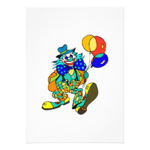 Clown avec des ballons faire-part