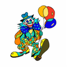 Clown avec des ballons photo sculptures