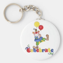 Clown avec des ballons porte-clé