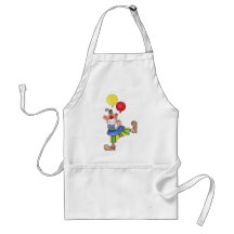 Clown avec des ballons tablier