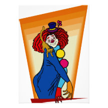 Clown avec le minou faire-parts