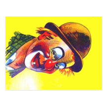clown carte postale